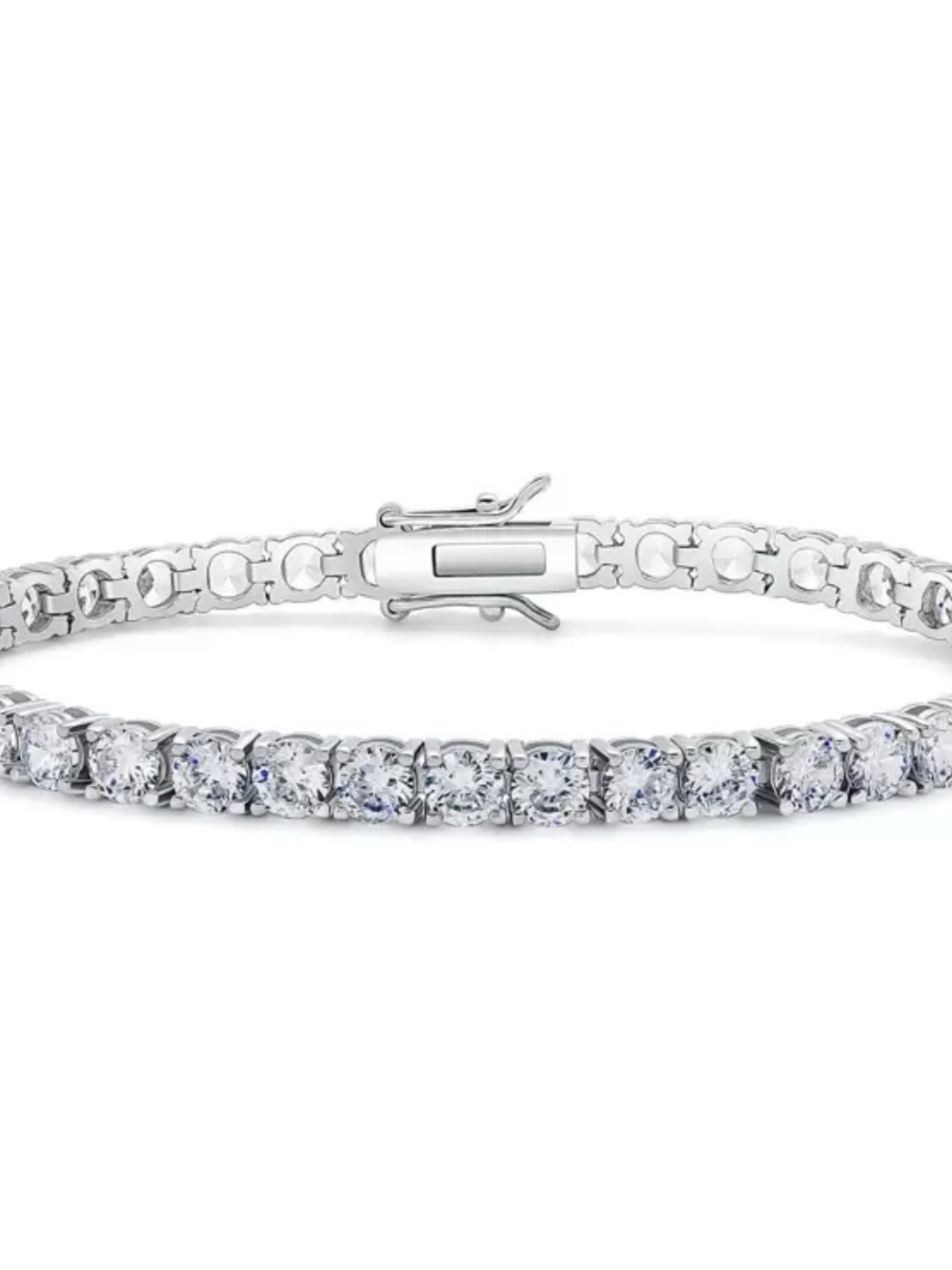 🔥 4mm Tennis Bracelet – 18K White Gold Plated CZ, 7.5” – New